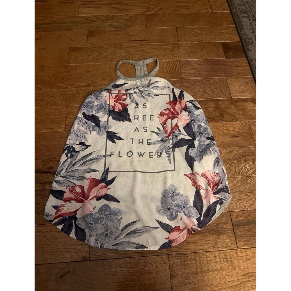 Hollister Racerback Tank Top  'As Free As The Flower' XS